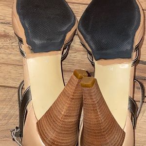 Nine West beige leather heels